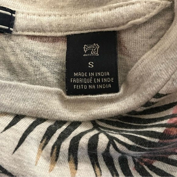 Scotch & Soda Short Sleeve crew neck tee with leaf print pattern, Size Small - Picture 5 of 5